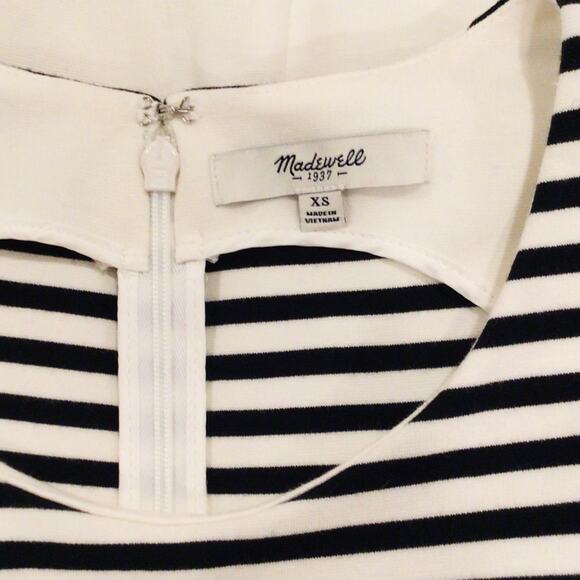 MADEWELL Knit Sleeveless Black & White Stripe Dress size XS - Picture 5 of 5